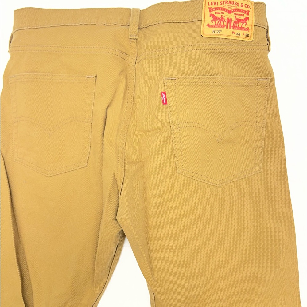 Men's Levi’s 513 slim straight fit- size 34 X 30 - Dark Gray and Tan - Picture 5 of 9